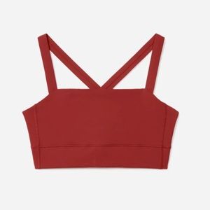 Everlane Red Criss Cross Crop Top Bralette